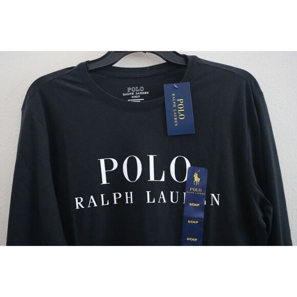 Polo Ralph Lauren PL91RL Men's Sz S Black Logo Graphic L/S Crew Neck Shirt - Picture 3 of 4